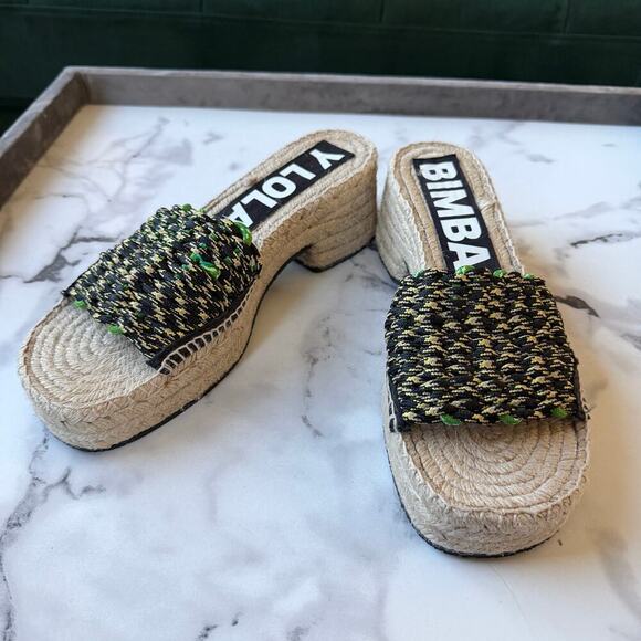 NEW Bimba y Lola Macrame Espadrille Mule Sandals Size EU 41 - Picture 4 of 9